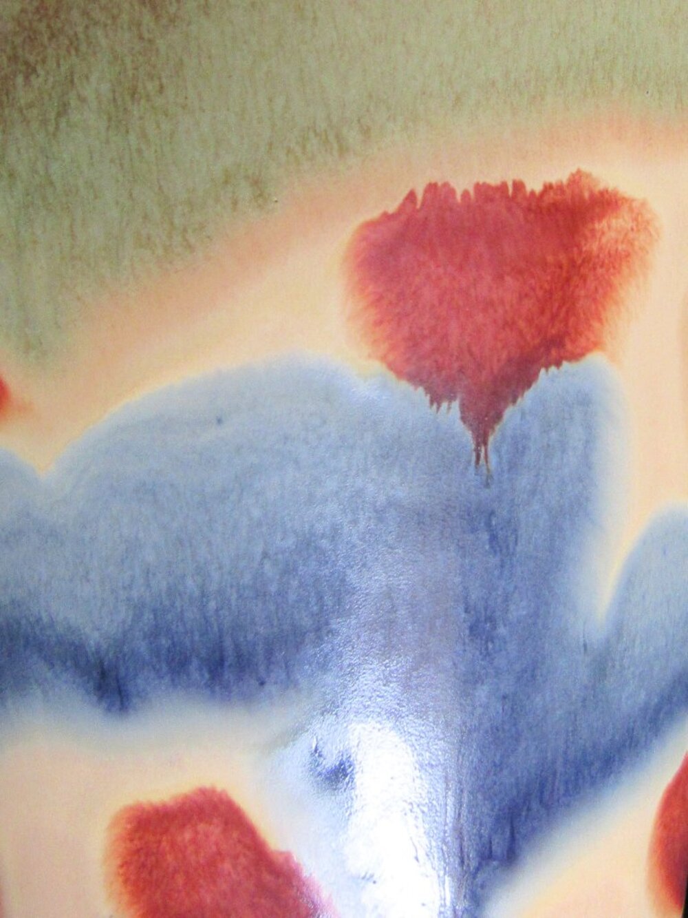 ITALIAN STUDIO POTTERY VASE, HAND PAINTED 10" - Picture 2 of 6